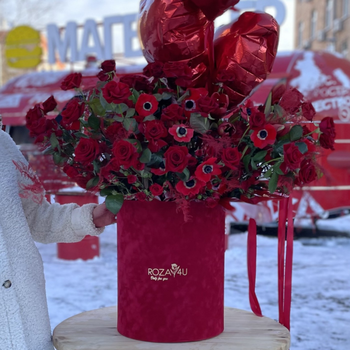 Авторская композиция в коробке Я просто тебя люблю